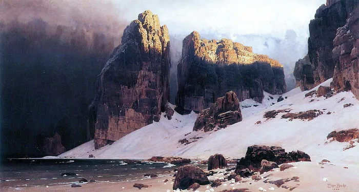 Э. Брахт, «Берег забвения», 1889. Иллюстрация, не пейзаж страны.