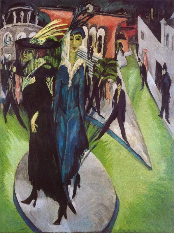 Э. Л. Кирхнер, «Потсдамская площадь», 1914. Иллюстрация, не пейзаж страны.