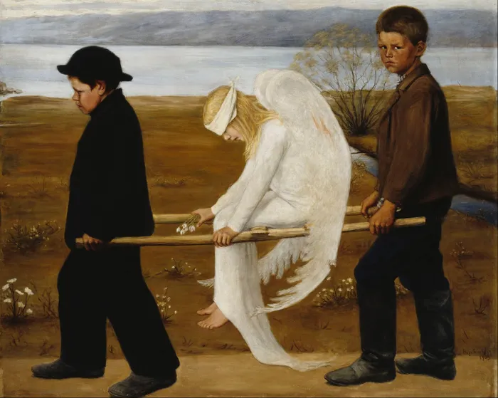 Х. Симберг, «Раненый ангел», 1903. Сходство случайно.